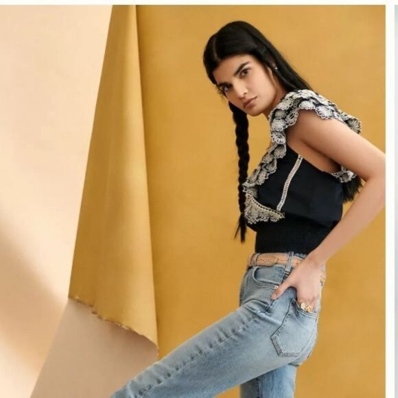 Anthropologie Embroidered Lace Top - Picture 5 of 12